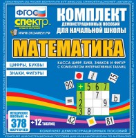 Динамические раздаточные пособия. Математика (карточки). Касса цифр, букв, знаков и фигур с набором интерактивных таблиц. - fgospostavki.ru - Первоуральск