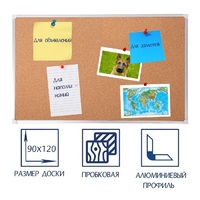 Доска пробковая 1200х900 - fgospostavki.ru - Первоуральск