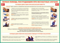 Таблица "Порядок действий при внезапной смерти" (100х140 сантиметров, винил) - fgospostavki.ru - Первоуральск