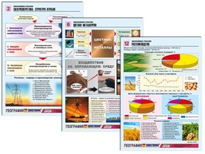 Комплект таблиц по географии "Экономика России" раздаточные (цветные, ламинированные, А4, 16 штук) - fgospostavki.ru - Первоуральск