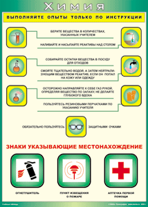 Таблица "Выполняйте опыты только по инструкции" (100х140 сантиметров, винил) - fgospostavki.ru - Первоуральск