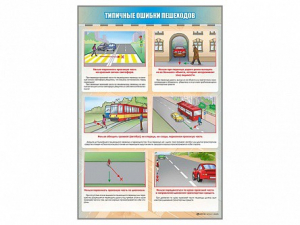 Стенд "Типичные ошибки пешеходов" - fgospostavki.ru - Первоуральск