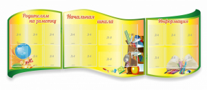 Стенд "Начальная школа" резной из 3-х частей - fgospostavki.ru - Первоуральск