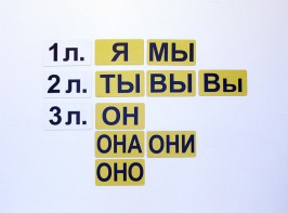 Набор магнитных карточек "Личные местоимения" (фон жёлтый) - fgospostavki.ru - Первоуральск