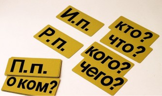 Набор магнитных карточек "Падежи" (фон жёлтый) - fgospostavki.ru - Первоуральск